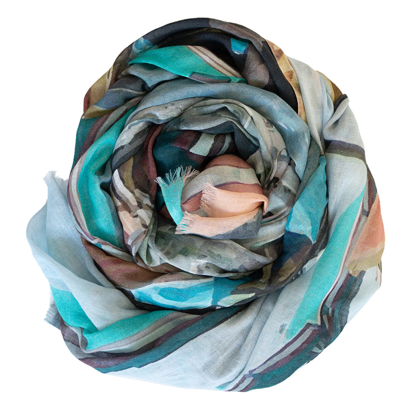 URBAN FABLE COTTON LINEN SCARF | Positano